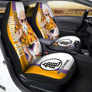 Master Roshi Car Seat Covers Custom Dragon Ball Car Accessories For Anime Fans