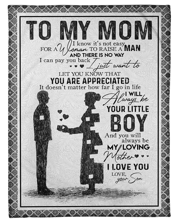 Meaningful Message From Son With Love To Mom Blanket