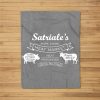 Meat Market Funny Meat Pork Store Satriales Lover Gift Fleece Blanket