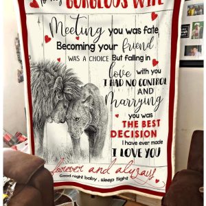 Meeting You Was Fate Gift For Gorgeous Wife Blanket