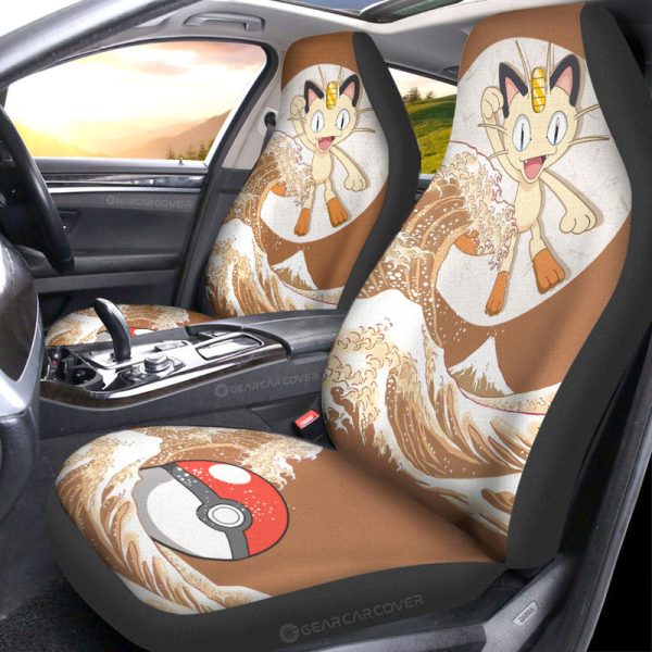 Meowth Car Seat Covers Custom Pokemon Car Accessories