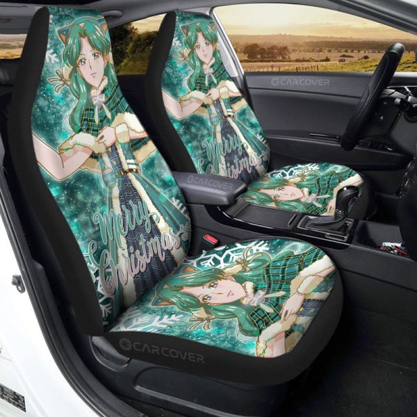 Merry Christmas Sailor Neptune Car Seat Covers Custom Anime Sailor Moon Car Accessories