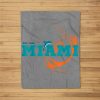 Miami Est 1966 Sports Team Athletic Novelty Dolphin Fleece Blanket