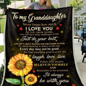 Mima Gift For Granddaughter Never Forget How Much I Love You Blanket