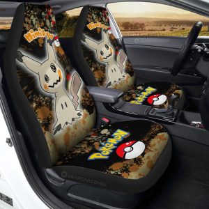 Mimikyu Car Seat Covers Custom Tie Dye Style Anime Car Accessories