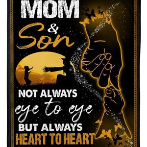 Mom And Son Not Always Eye To Eye But Heart To Heart Trending Blanket