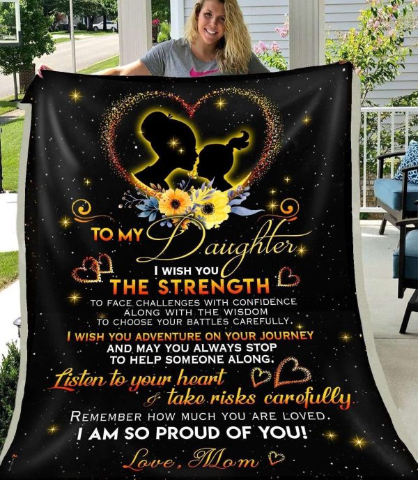 Mom Gift For Daughter I Am So Proud Of You Blanket