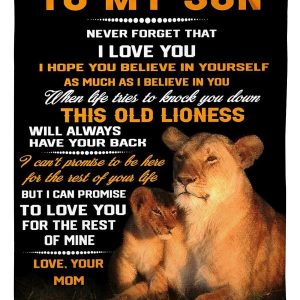 Mom Gift For Son Never Forget That I Love You Blanket