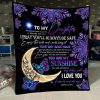 Mom To Daughter – To My Daughter – Moon And Butterfly – Wherever Your Journey In Life – Fleee Blanket