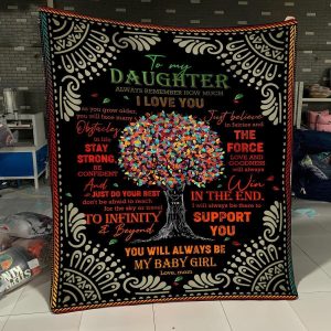 Mom To Daughter – To My Daughter – Red Tree – Always Remember How Much – Blanket