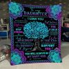 Mom To Daughter – To My Daughter – Turquoise Tree – Always Remember How Much – Blanket