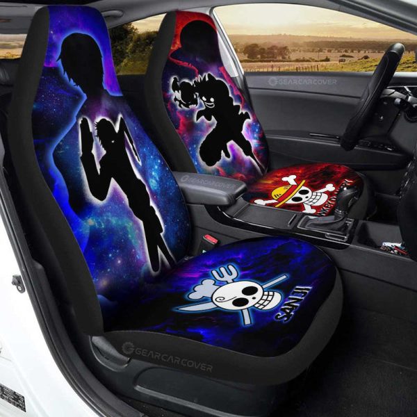 Monkey D. Luffy And Sanji Car Seat Covers Custom One Piece Anime Silhouette Style