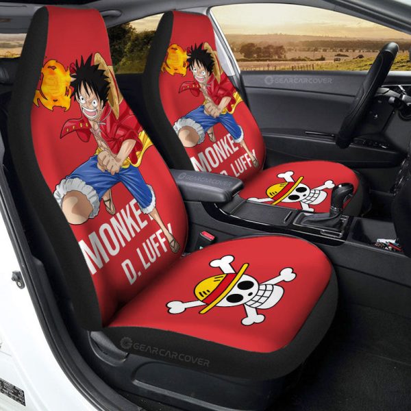 Monkey D. Luffy Car Seat Covers Custom Anime Car Accessories For One Piece Fans