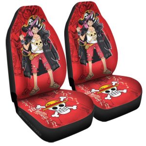 Monkey D. Luffy Car Seat Covers Custom One Piece Anime Car Accessories