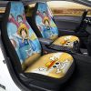 Monkey D. Luffy Car Seat Covers Custom One Piece Map Anime Car Accessories