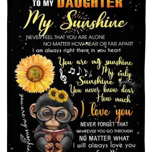 Monkey Daughter My Only Sunshine Blanket