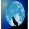 Moon Howling Wolf Blanket