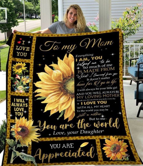 Mother  – To My Mom Thank You For Sacrifices That You Make Every Day I Love You With All My Heart Blanket