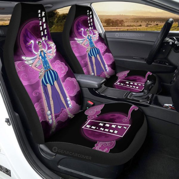 Mr. 2 Bon Kurei Car Seat Covers Custom One Piece Anime Car Accessories For Anime Fans