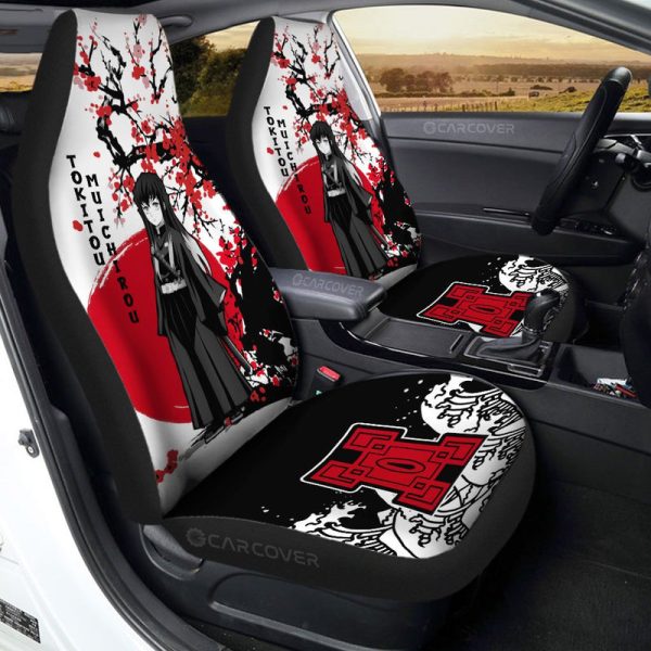 Muichiro Car Seat Covers Custom Japan Style Anime Demon Slayer Car Interior Accessories