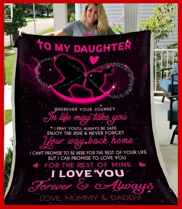 Mummy Dad Gift For Daughter Love You Forever Throw Blanket