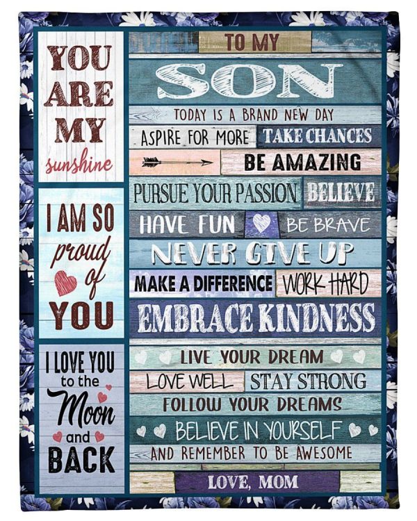 Mummy Gift For Son Believe In Yourself Unique Custom Design Blanket