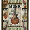 Music Guitar Art Blanket