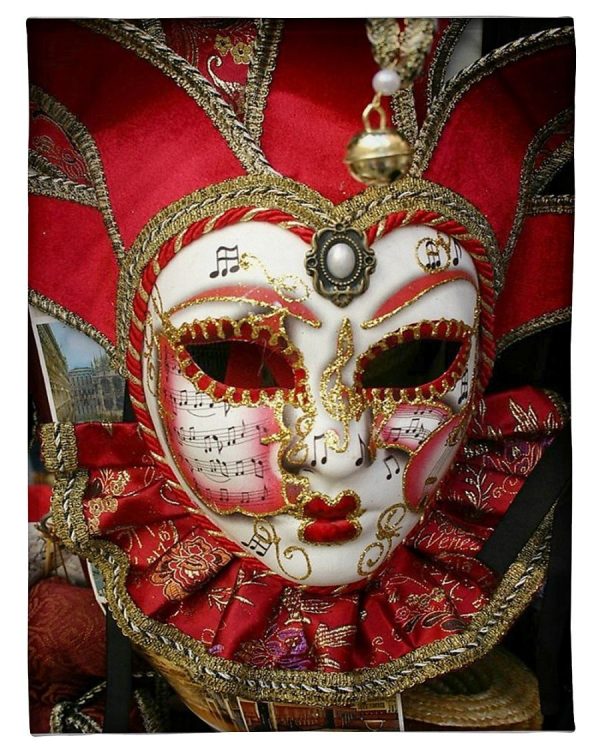 Music Mask Mardi Gras Art Blanket