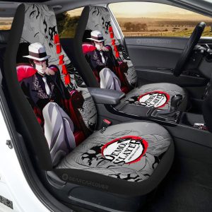 Muzan Car Seat Covers Custom Demon Slayer Anime Mix Mangas