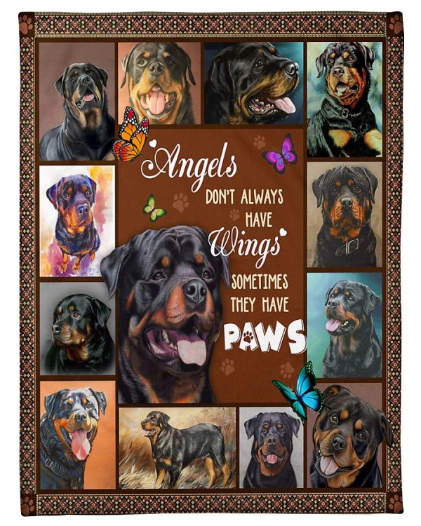 My Angel Dog Rottweiler Blanket