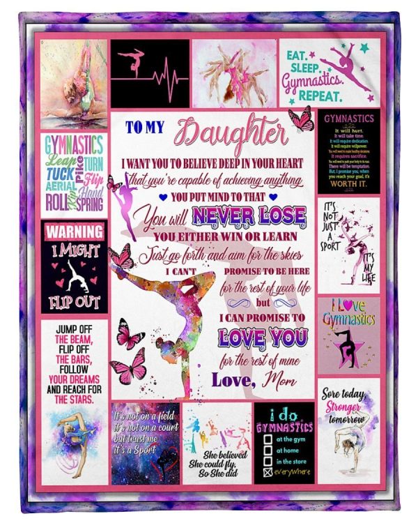 My Daughter I Love You Gymnastics Blanket