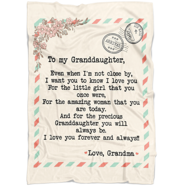 My Granddaughter Love You Forever And Always Soft Blanket