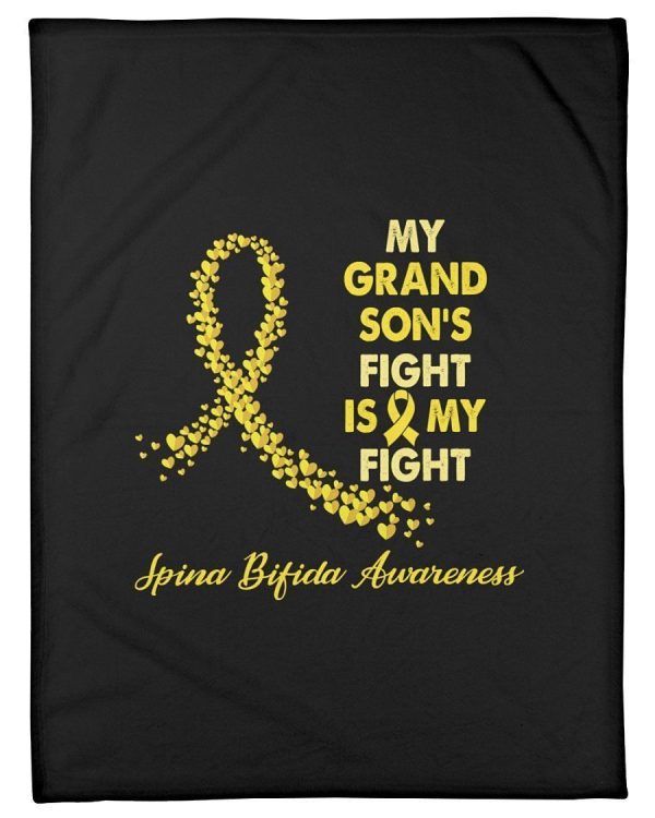 My Grandson’s Fight Is My Fight Spina Bifida Awareness Blanket