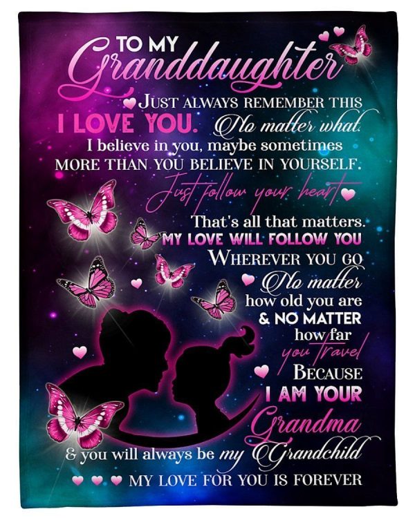 My Love For You Is Forever Lovely Message From Grandma Gifts For Granddaughters Blanket