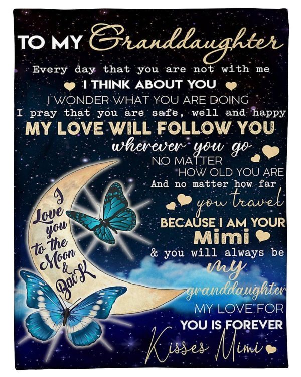 My Love For You Is Forever Quote Gift For Granddaughter Blanket