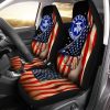 NP Nurse Car Seat Covers Custom American Flag Car Accessories