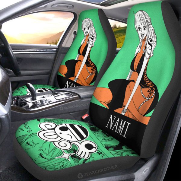 Nami Car Seat Covers Custom One Piece Anime Car Accessories