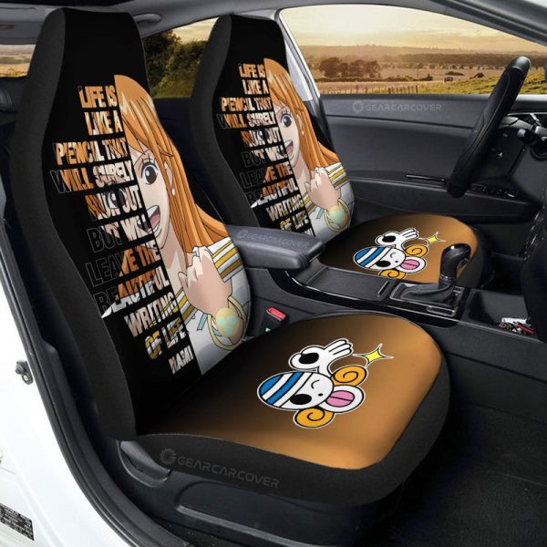 Nami Car Seat Covers Custom One Piece Anime Car Accessories