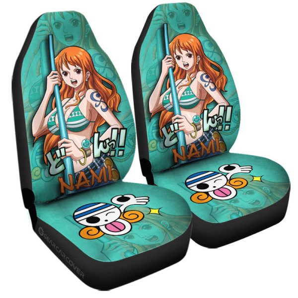 Nami Car Seat Covers Custom One Piece Anime Car Accessories