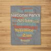 National Parks List Word Cloud Camping Hiking Men Women Kids Fleece Blanket