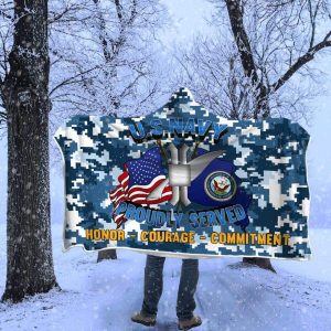 Navy Legalman Navy LN Proudly Served Hooded Blanket