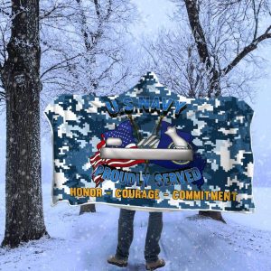 Navy Patternmaker Navy PM Proudly Served Hooded Blanket