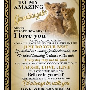 Never Forget How Much I Love You Lovely Message For Amazing Granddaughters Blanket