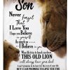 Never Forget I Love You Lion Design Lovely Message Gifts For Son Blanket