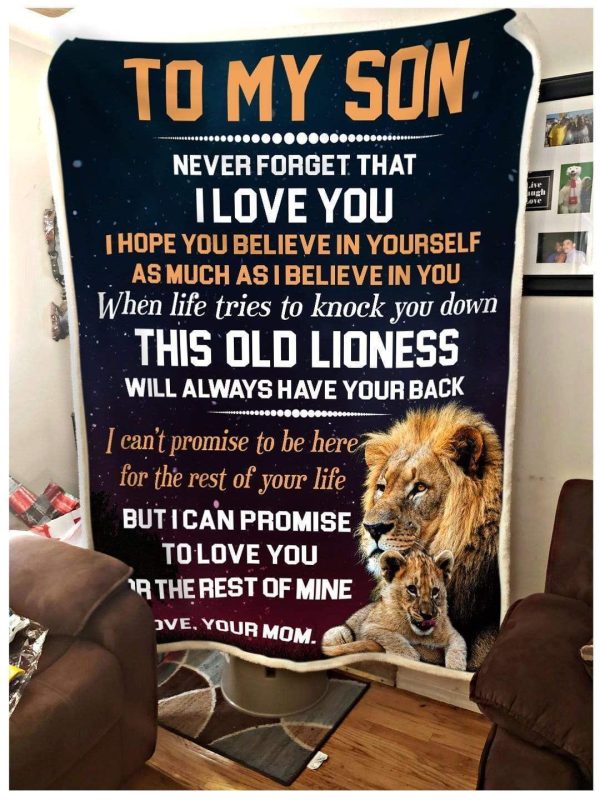 Never Forget That I Love You Lion  Giving Son Blanket