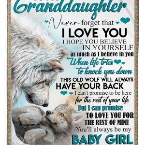 Never Forget That I Love You Lovely Message From Grandma Gifts For Granddaughters Blanket