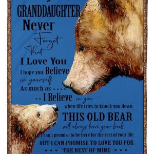 Never Forget That I Love You Lovely Message From Grandpa Gifts For Granddaughters Blanket