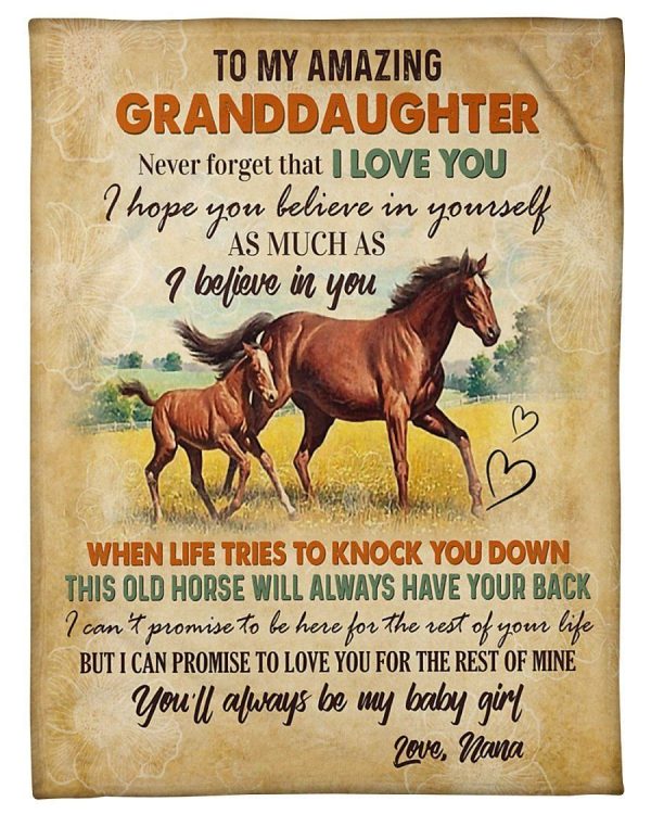 Never Forget That I Love You Lovely Message From Nana Gifts For Granddaughters Blanket