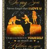 Never Forget That I Love You Lovely Message Gifts For Son Blanket