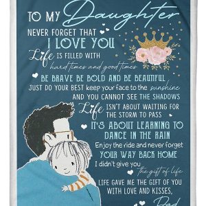 Never Forget Your Way Back Home Dad Giving Daughter Blanket